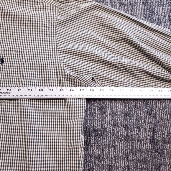 Polo Ralph Lauren McMeel Green Plaid Button Front XXL Shirt 100% Cotton Casual - Picture 8 of 14